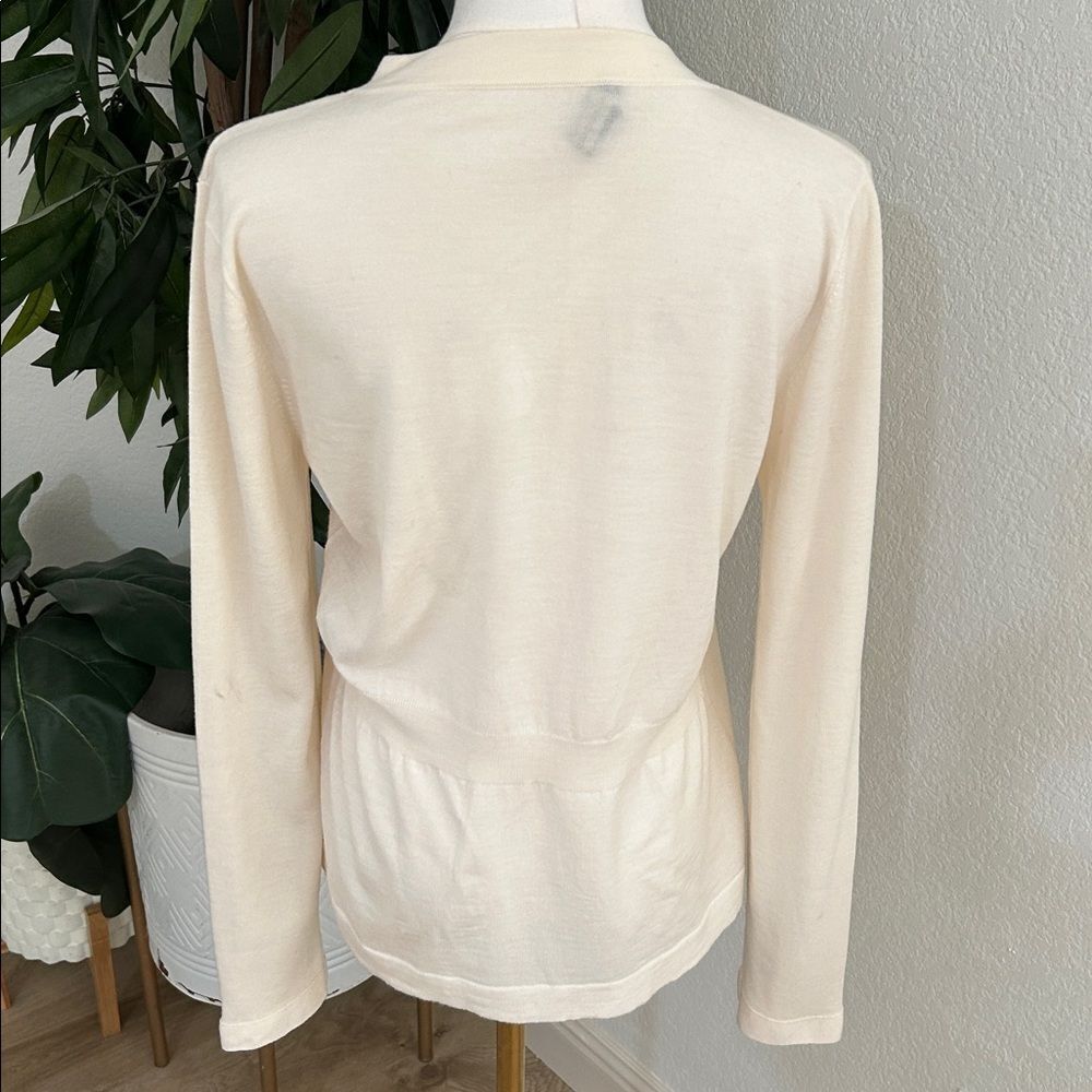 Balenciaga Cream Snap front Cardigan, Size XL, NWOT. - Picture 2 of 12